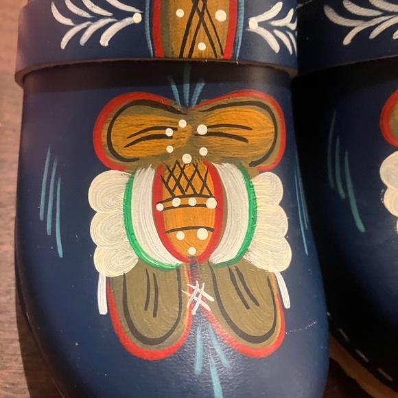 Perssons original Vollsjö wooden clogs made in Sweden folk art handpainted 34 - Picture 4 of 5